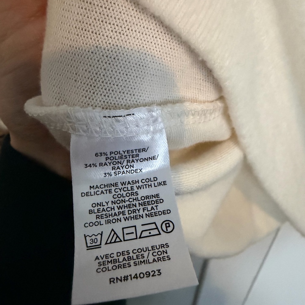 LOFT Ivory Ribbed Knit Top - Picture 5 of 5